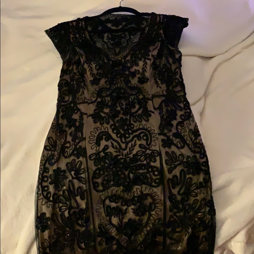 Sue Wong black beaded dress